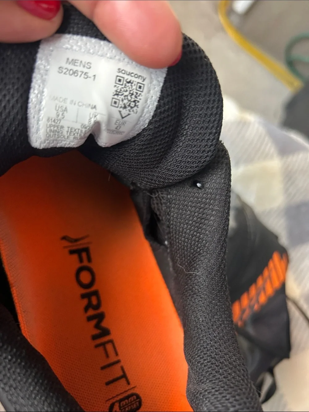 Saucony Men’s Trail Shoes - Charcoal with Orange Interior